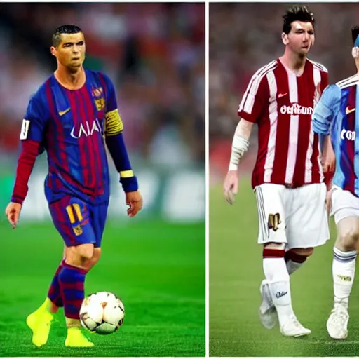 Image similar to Ronaldo or Messi?