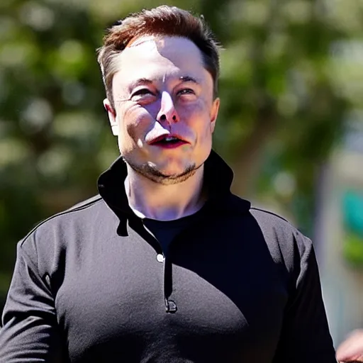 Image similar to elon musk wearing a cat costume