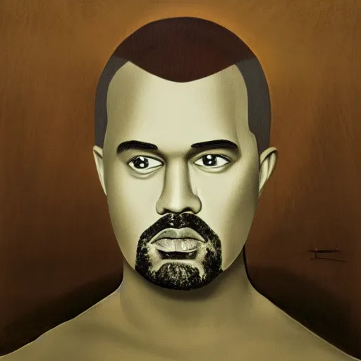 Prompt: portrait of kayne west as god by dali, 8 k