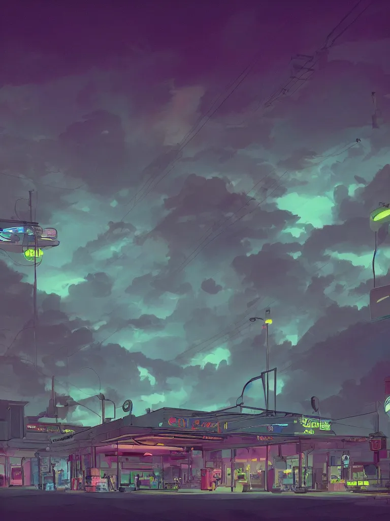 Prompt: neon gas glow in the dark clouds in the night by disney concept artists, blunt borders, rule of thirds
