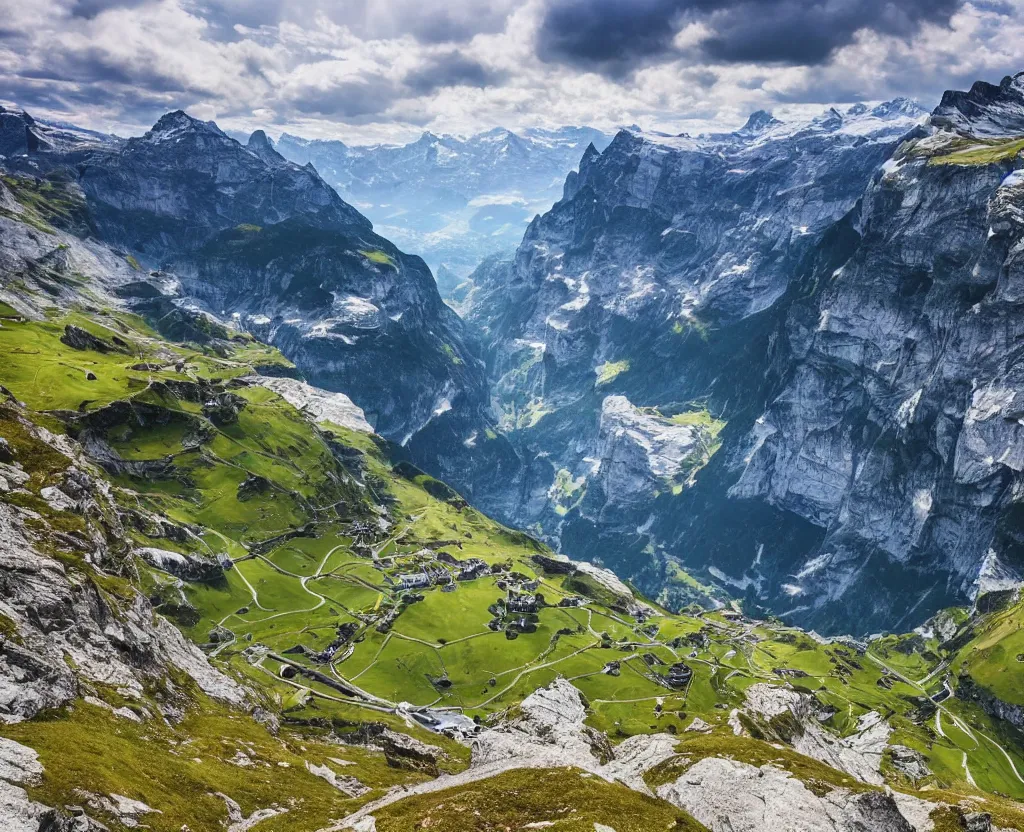 Prompt: Amazing Switzerland Landscape that are out of this world 8k