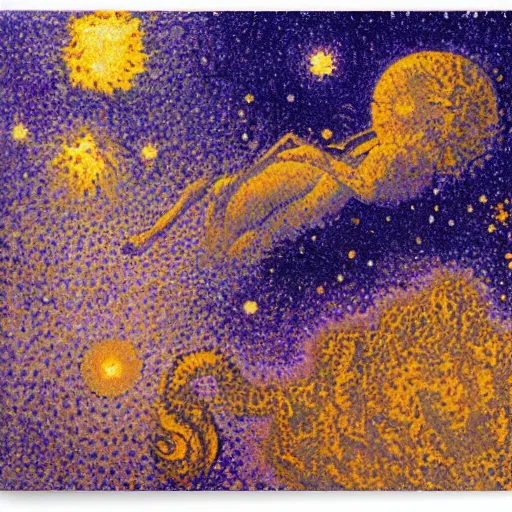 Image similar to Liminal space in outer space by Henri-Edmond Cross