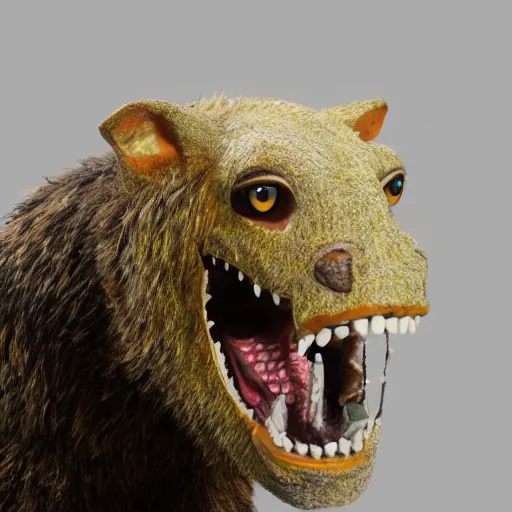 Prompt: a high quality photograph of a taxidermied monster
