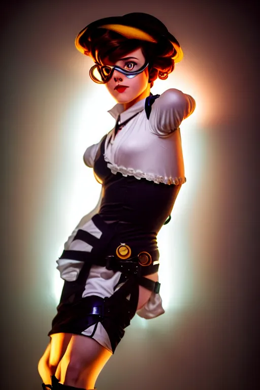 first-cobra23: Tracer from Overwatch wearing latex clothing, hyper