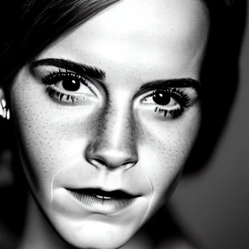 Image similar to A portrait of Emma Watson as Catwoman, studio lighting