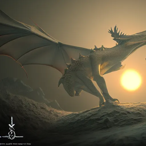 Prompt: i just saw a huge dragon that is guarding the sun, modernism, digital art, fantasy art, trending on artstation, octane render, 3 d, volumetric lightening, lossless quality