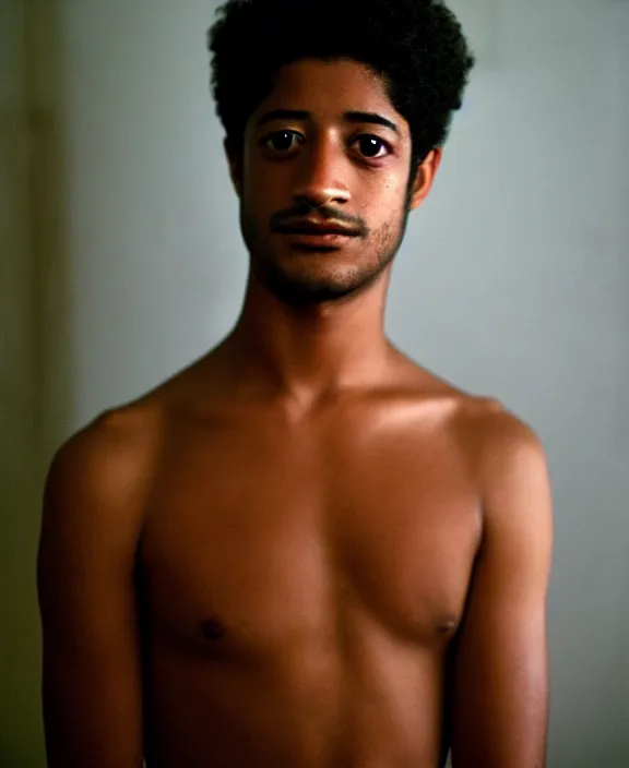 Prompt: portrait of alfred enoch photographed by nan goldin