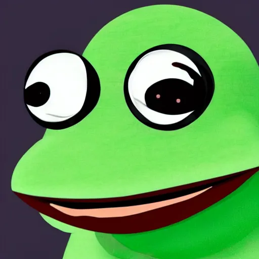 Image similar to pepe the frog as a muppet,