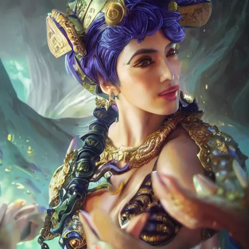 Prompt: photograph of jolyne kujoh, jojo's bizarre adventure live action, fantasy, intricate, elegant, highly detailed, artstation, concept art, matte, sharp focus, illustration, hearthstone, art by artgerm and greg rutkowski