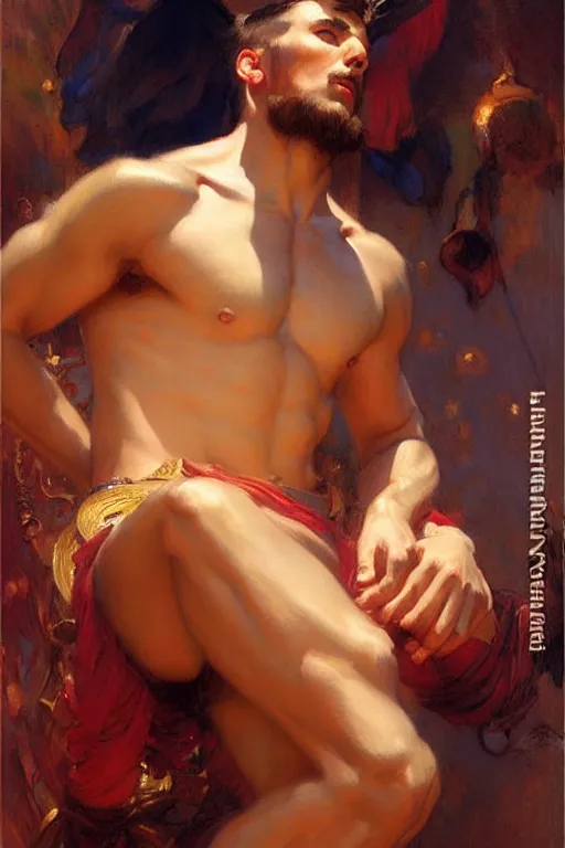 Prompt: attractive male, taoism, painting by gaston bussiere, greg rutkowski, j. c. leyendecker, artgerm