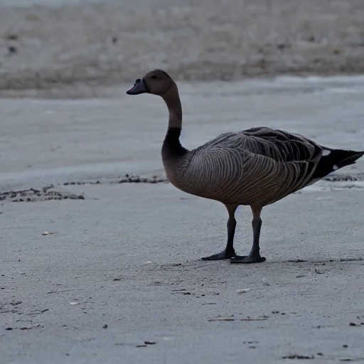 Prompt: a hungover goose