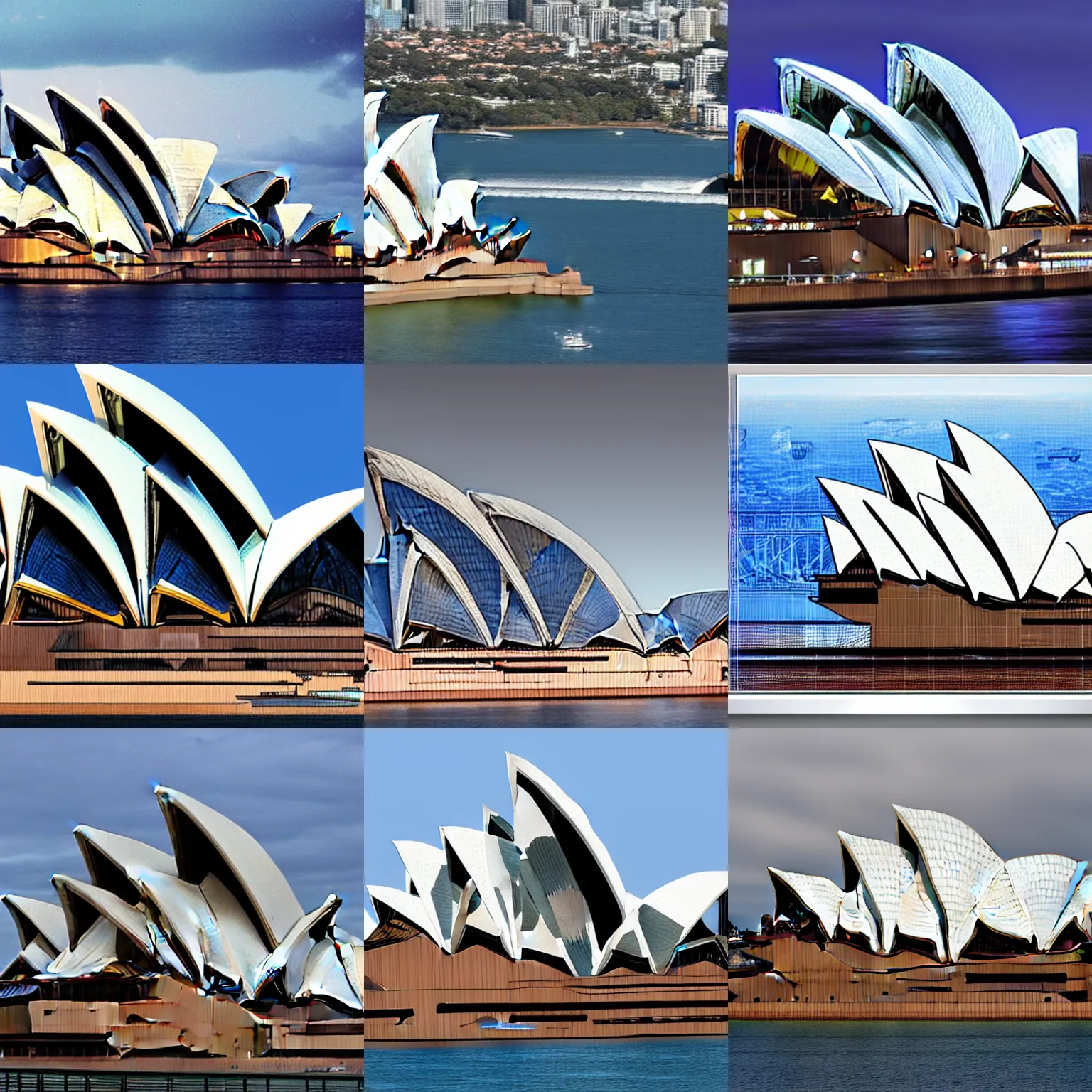 Prompt: Neo Matrix code vision of The Sydney Opera House