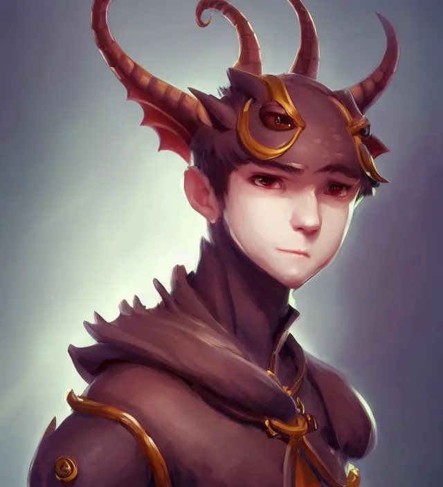 Image similar to character concept art of a cute young male anthropomorphic dragon | | cute - fine - face, pretty face, key visual, realistic shaded perfect face, fine details by stanley artgerm lau, wlop, rossdraws, james jean, andrei riabovitchev, marc simonetti, and sakimichan, trending on artstation