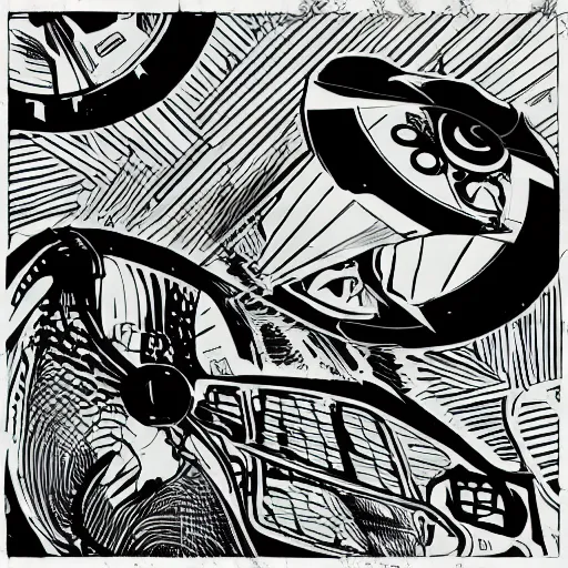 Image similar to scifi panel textures, by jack kirby, flat, vector, seamless, organic ink, black and white only