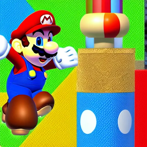 Prompt: a texture used in super mario 6 4 ds