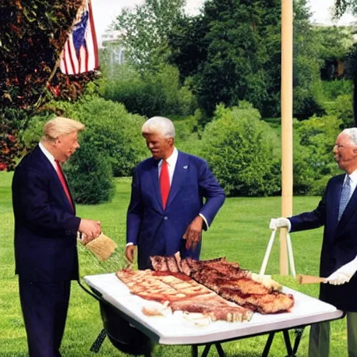 Image similar to usa presidents all having a bbq together