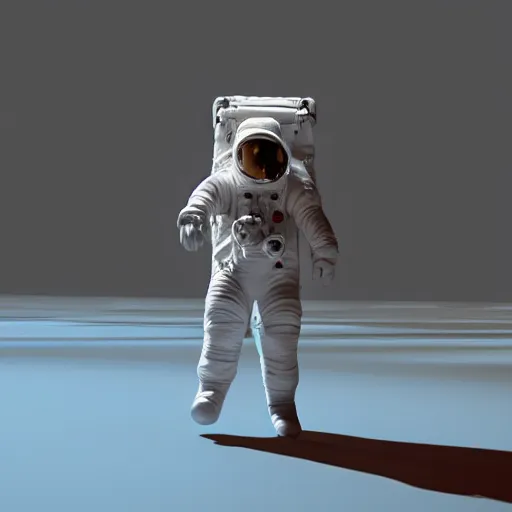 Prompt: an astronaut walking on a planet, 3 d render