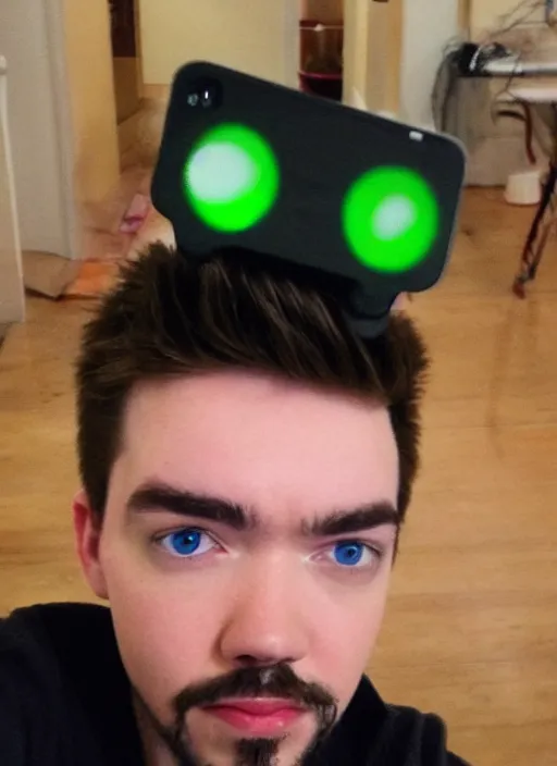 Prompt: selfie still of jacksepticeye