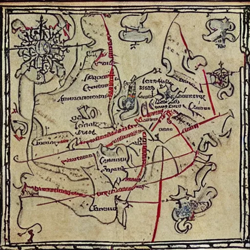 Image similar to medieval map of yelm