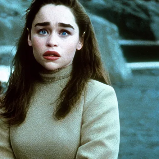 Image similar to emilia clarke in twin peaks ( 1 9 9 0 )