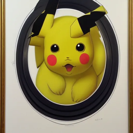 Image similar to portrait of pikachu by John Currin