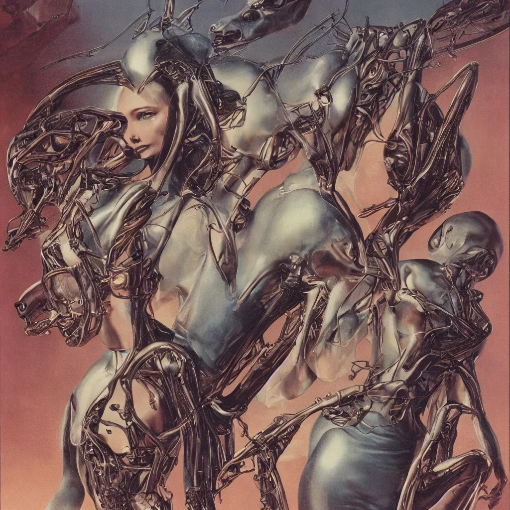 Image similar to anatomical depiction of a beautiful alien femme biology, latex domme, extraterrestrial, sharp focus, by james gurney, by bruce pennington, ornate portrait, high quality