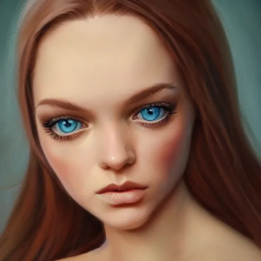 Prompt: young female wearing a full tight curvy long dress, professionally retouched, perfect blue eyes, ultra realistic soft painting, floating long hair, soft facial traits, perfectly detailed linework, symmetrical accurate intricate features, highly detailed, artstation, sharp focus, tom bagshaw