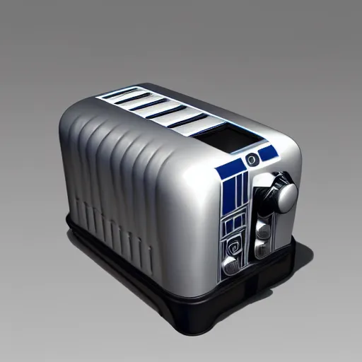 Prompt: toaster in the style of r2d2, concept art by Ralph mcquarrie, masterpiece, highly detailed and ultra realistic, trending on artstation, cgstudio