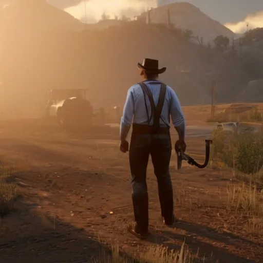 Image similar to Elon Musk in Red Dead Redemption 2