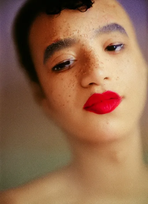 closeup, color film photography, portrait of woman Stable Diffusion