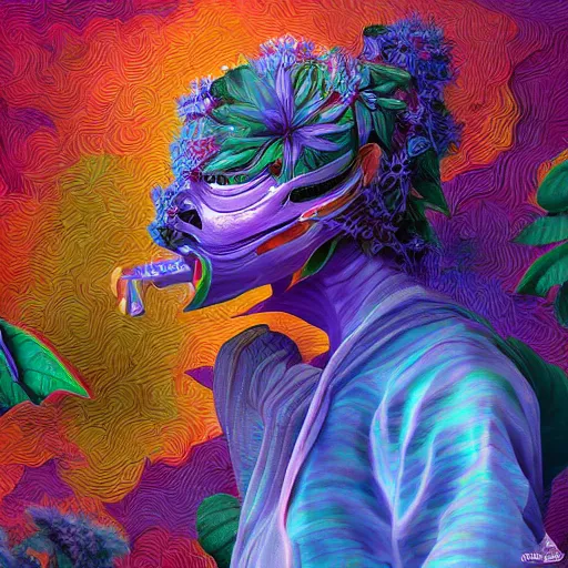 Image similar to salvia trip,, highly detailed, digital painting, trending on artstation, smooth sharp focus, illustration, art by tas visuals