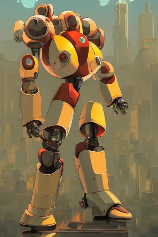 Image similar to metabots medabots medarotto medarot robot minimalist comics, behance hd by jesper ejsing, by rhads, makoto shinkai and lois van baarle, ilya kuvshinov, rossdraws global illumination ray tracing hdr radiating a glowing aura