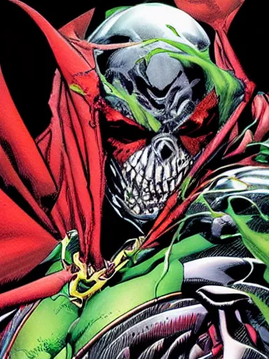 Image similar to spawn by todd mcfarlane, detailed, hyper-detailed