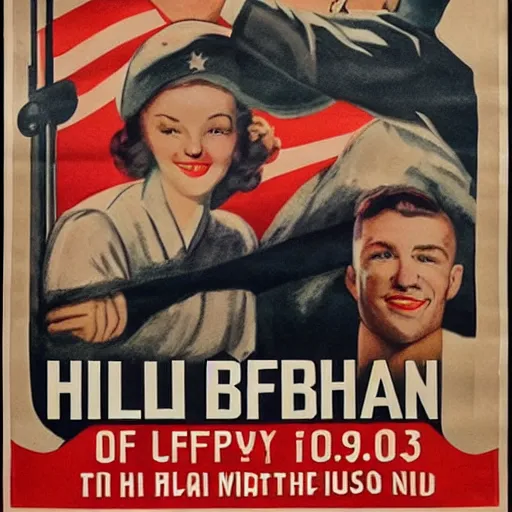 Image similar to Hillsong worship music on a 1940s propaganda poster