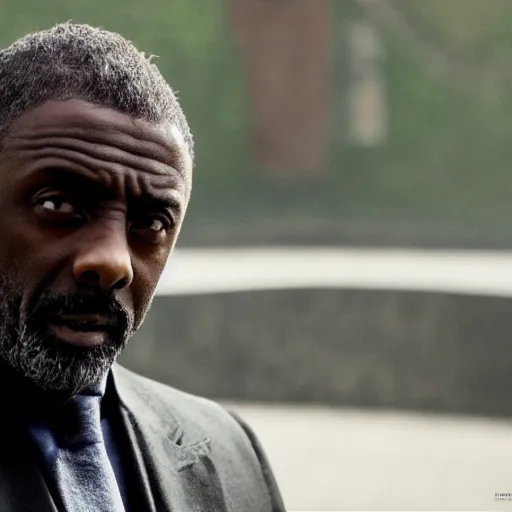 Image similar to doctor who played by Idris Elba, cinematic photo, distance shot