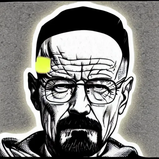 Prompt: “Walter white covered in milk”