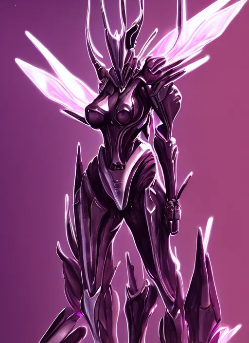 Image similar to cinematic, hyperdetailed elegant beautiful stunning giantess anthropomorphic mecha hot female dragon goddess, sharp spines, sharp metal ears, smooth purple eyes, smooth fuschia skin, silver armor, bigger than galaxy, epic proportions, epic scale, macro giantess, warframe, destiny, furry, dragon art, goddess art, giantess art, furaffinity, octane