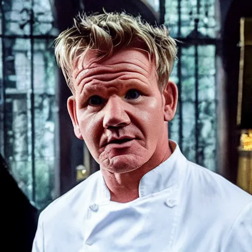 Image similar to gordon ramsay as harry potter movie still