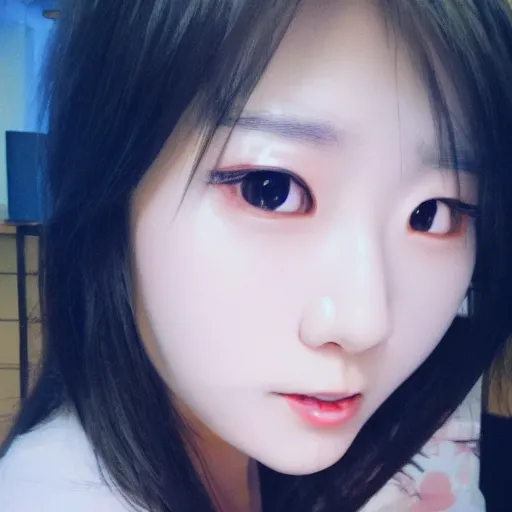 Prompt: close-up photo of Japanese AV idol face, instagram filters