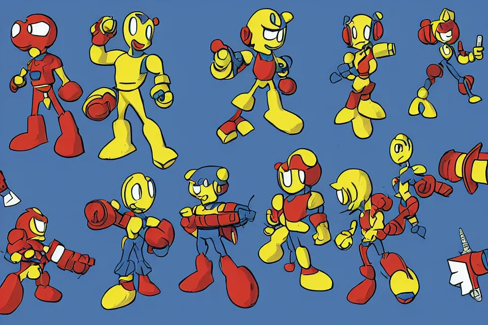 Image similar to concept sketches of supersoaker bazookas by jamie hewlett, in the style of megaman