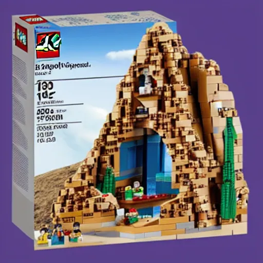 Prompt: lego set for moses on mt sinai