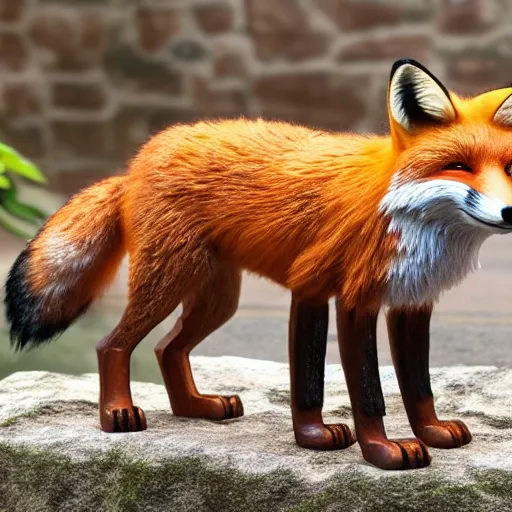 Prompt: photo of cute humanoid Fox, 8k, ultra realistic ar 16:9,real life photo