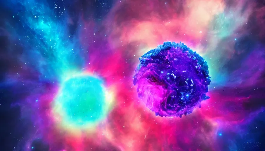 Image similar to stunning render of a cosmic - flavored