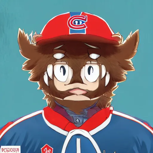 Image similar to anime Portrait of Youppi the Habs Montreal Canadiens Mascot as a very cute powerful and friendly pokemon, highly detailed anime, high evolution, 1990s, legendary, smooth, sharp focus, dynamic lighting, intricate, trending on ArtStation, illustration pokemon, art by WLOP