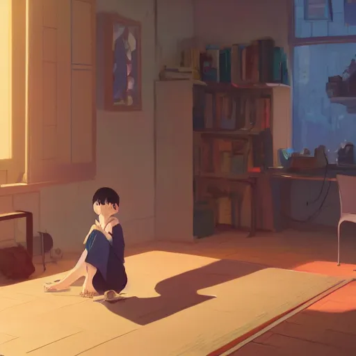 Prompt: our deeds were neither great nor rare, home is where we have to gather grace, detailed, cory loftis, james gilleard, atey ghailan, makoto shinkai, goro fujita, studio ghibli, rim light, exquisite lighting, clear focus, very coherent, plain background