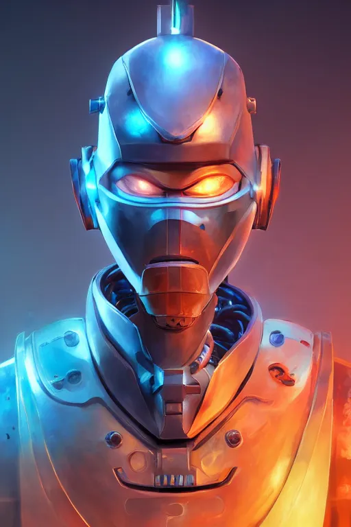 Image similar to epic mask helmet robot ninja portrait stylized as fornite style game design fanart by concept artist gervasio canda, behance hd by jesper ejsing, by rhads, makoto shinkai and lois van baarle, ilya kuvshinov, rossdraws global illumination radiating a glowing aura global illumination ray tracing hdr render in unreal engine 5