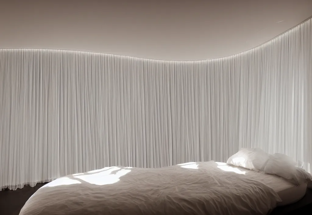 Prompt: curved translucent drapes detailed weathermap, pixel perfect photograph, high contrast, volumetric lighting, thin glowing lights, bedroom, visor, users, pair of keys