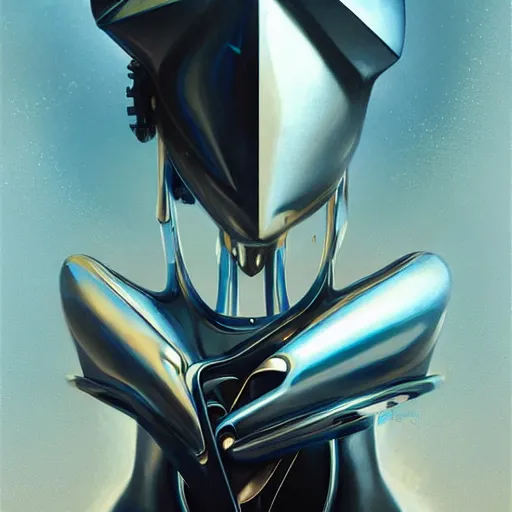 Prompt: scifi futurism automaton minimalism chrome by peter mohrbacher art Hajime Sorayama airbrush hyperrealism model abstract shatter fragments cubism futurism pastel blue soft flat minimal minimalism portrait face jackson pollock