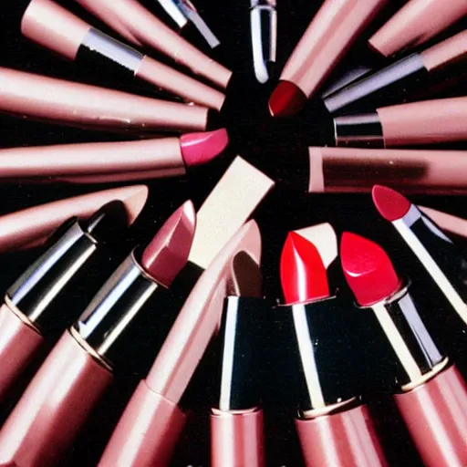 Image similar to lipstick. product photo. glamour photography. 1 9 9 3.