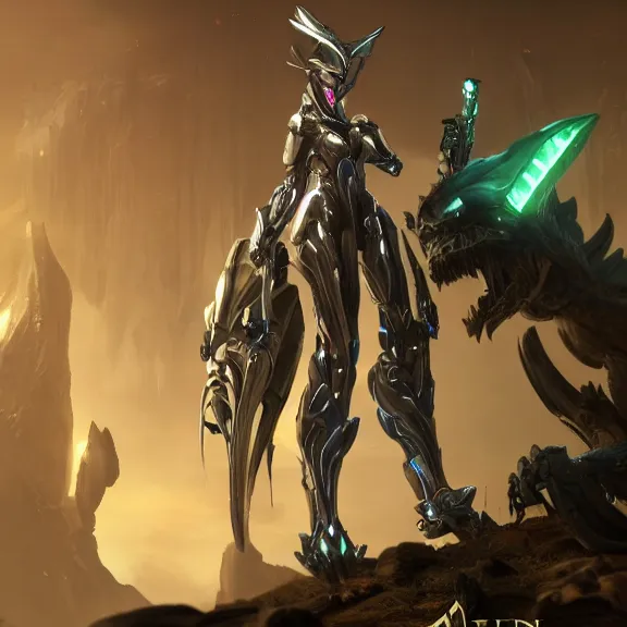 Image similar to extremely detailed cinematic low ground shot of a giant 1000 meter tall beautiful stunning saryn prime female warframe goddess, that's an anthropomorphic hot robot mecha female dragon, silver sharp streamlined armor, detailed head, sharp claws, glowing Purple LED eyes, sitting cutely in the background on top of a mountain, a tiny forest with a village in the foreground, fog rolling in, dragon art, warframe fanart, Destiny fanart, micro art, macro art, giantess art, fantasy, goddess art, furry art, furaffinity, high quality 3D realistic, DeviantArt, Eka's Portal, HD, depth of field